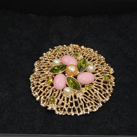 Vintage Sarah Coventry 1970's Fashion Splendor Brooch - Picture 2 of 5